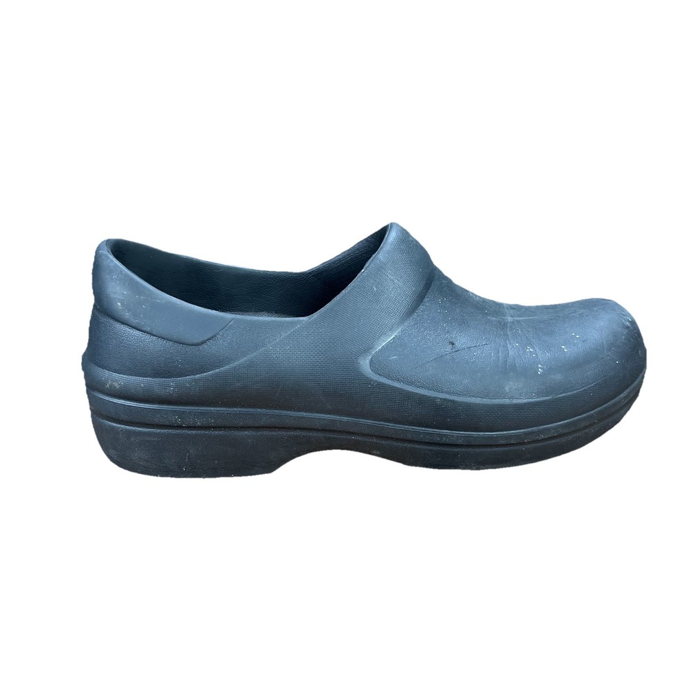 Crocs On The Clock Literide SR Women's Size 9 Work Shoes Black Slip‎ On